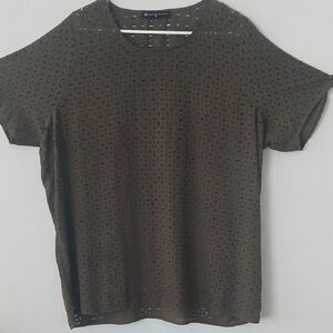 Fashion to Figure Olive Eyelet Top